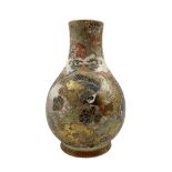 Japanese Meiji Satsuma bottle vase