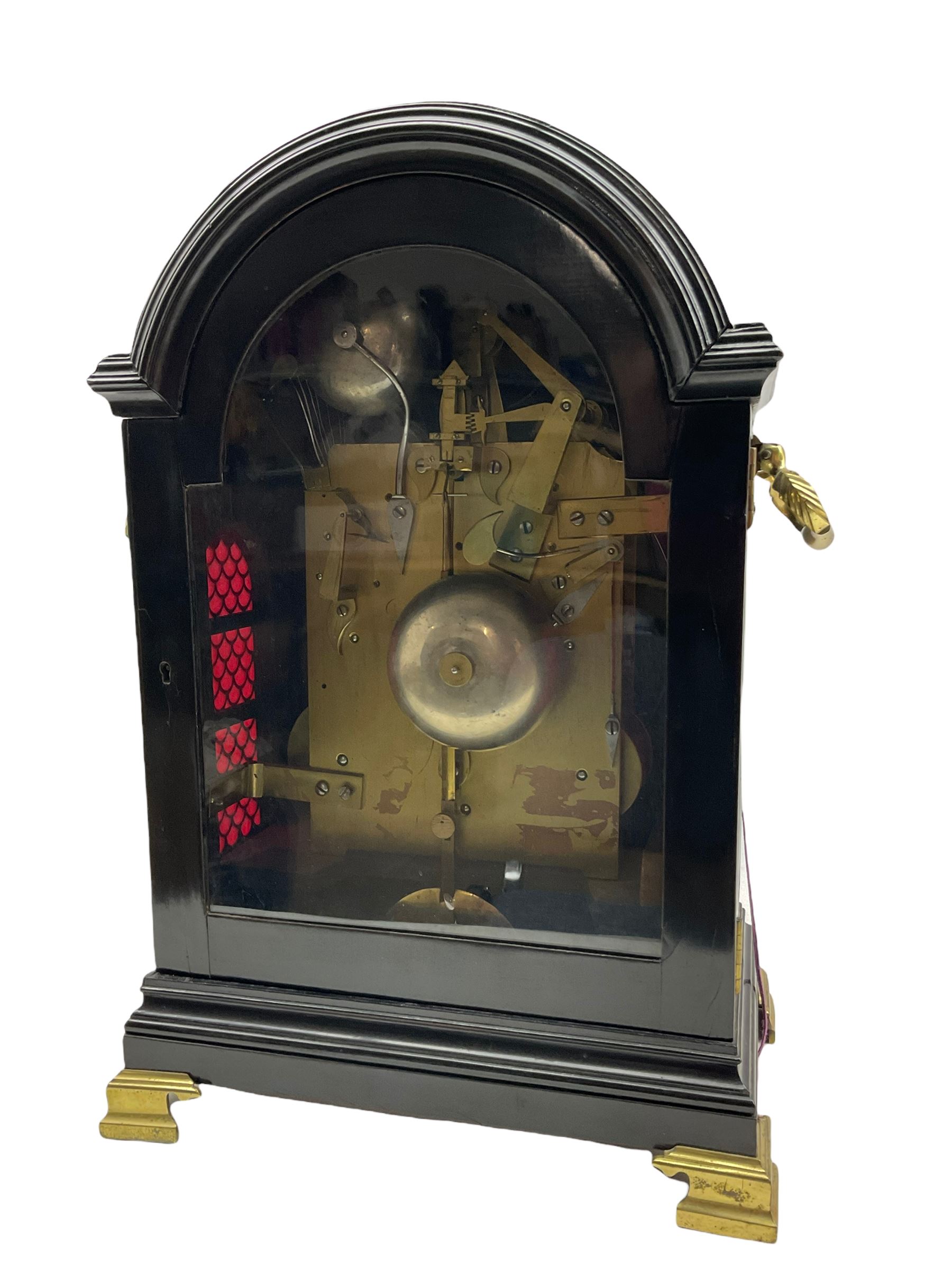 Early 19th century ebonised bracket clock by Desbois & Wheeler of Gray's Inn Passage - Image 4 of 5