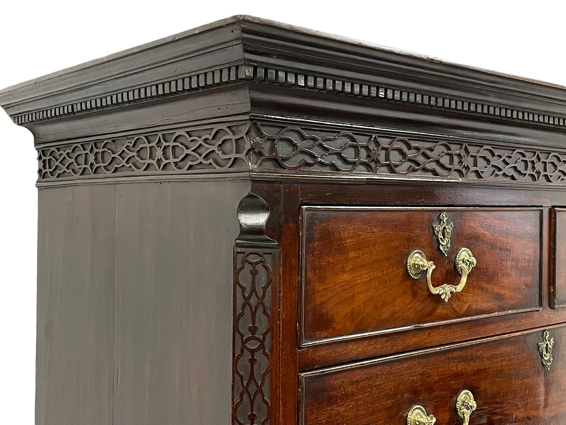 George III mahogany chest on chest - Image 6 of 7