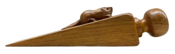 'Beaverman' carved oak door wedge