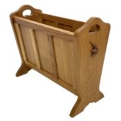 'Unicornman' oak panelled magazine rack