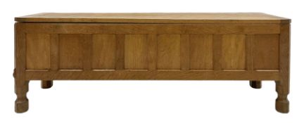 'Mouseman' oak blanket chest