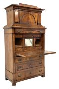 19th century mahogany architectural secretaire a abattant