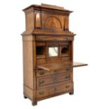 19th century mahogany architectural secretaire a abattant