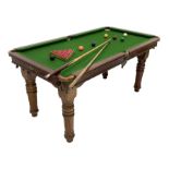 E.J. Riley Ltd. of Accrington - early 20th century mahogany 'rise and fall' snooker table