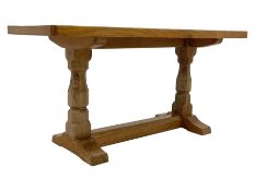 'Mouseman' oak coffee table
