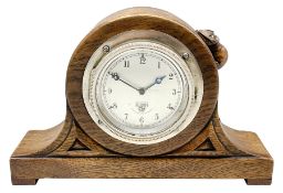 'Mouseman' 1930s oak mantel clock