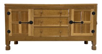 'Mouseman' oak sideboard