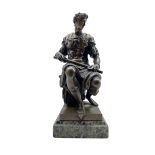 After Michelangelo (1475-1564): Bronze of Guiliano de Medici as a Roman consul