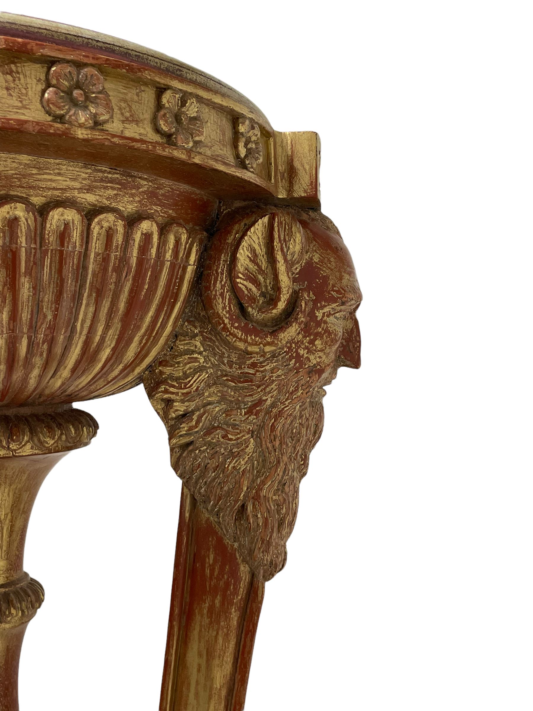 Late 20th century carved beech torchere or floor lamp in the manner of Adams - Image 5 of 13
