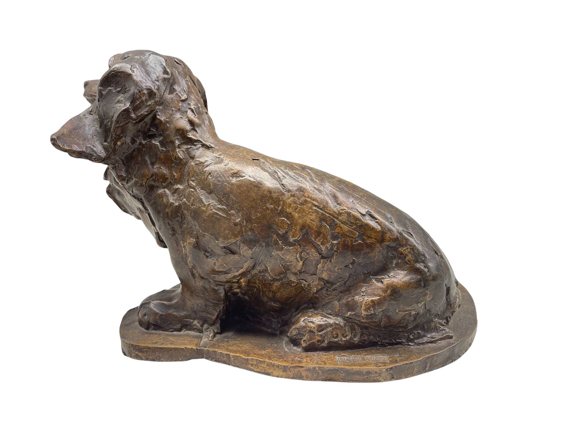 Bronze of a seated spaniel - Image 2 of 3
