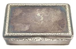 George IV silver rectangular snuff box