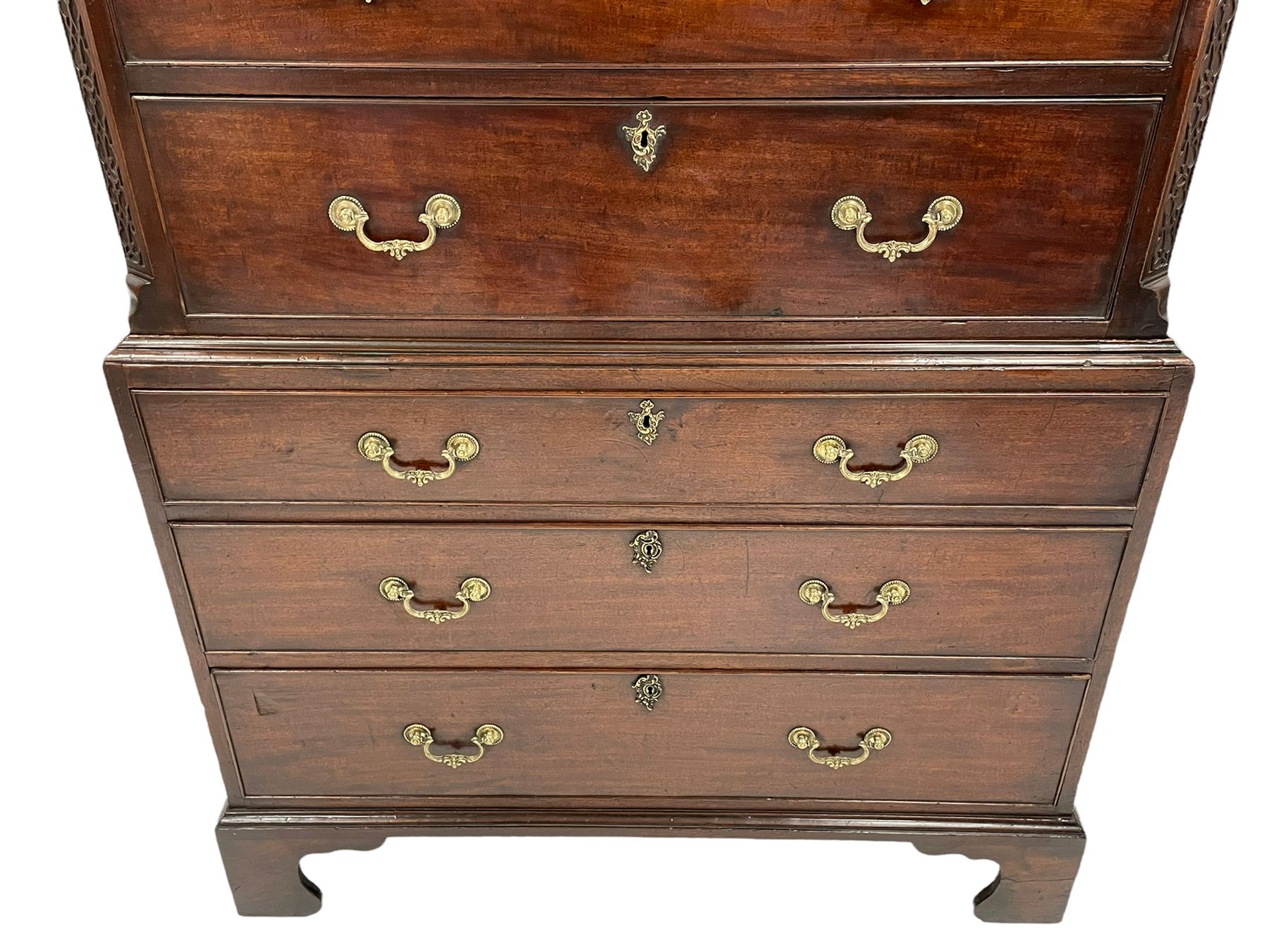 George III mahogany chest on chest - Image 3 of 7