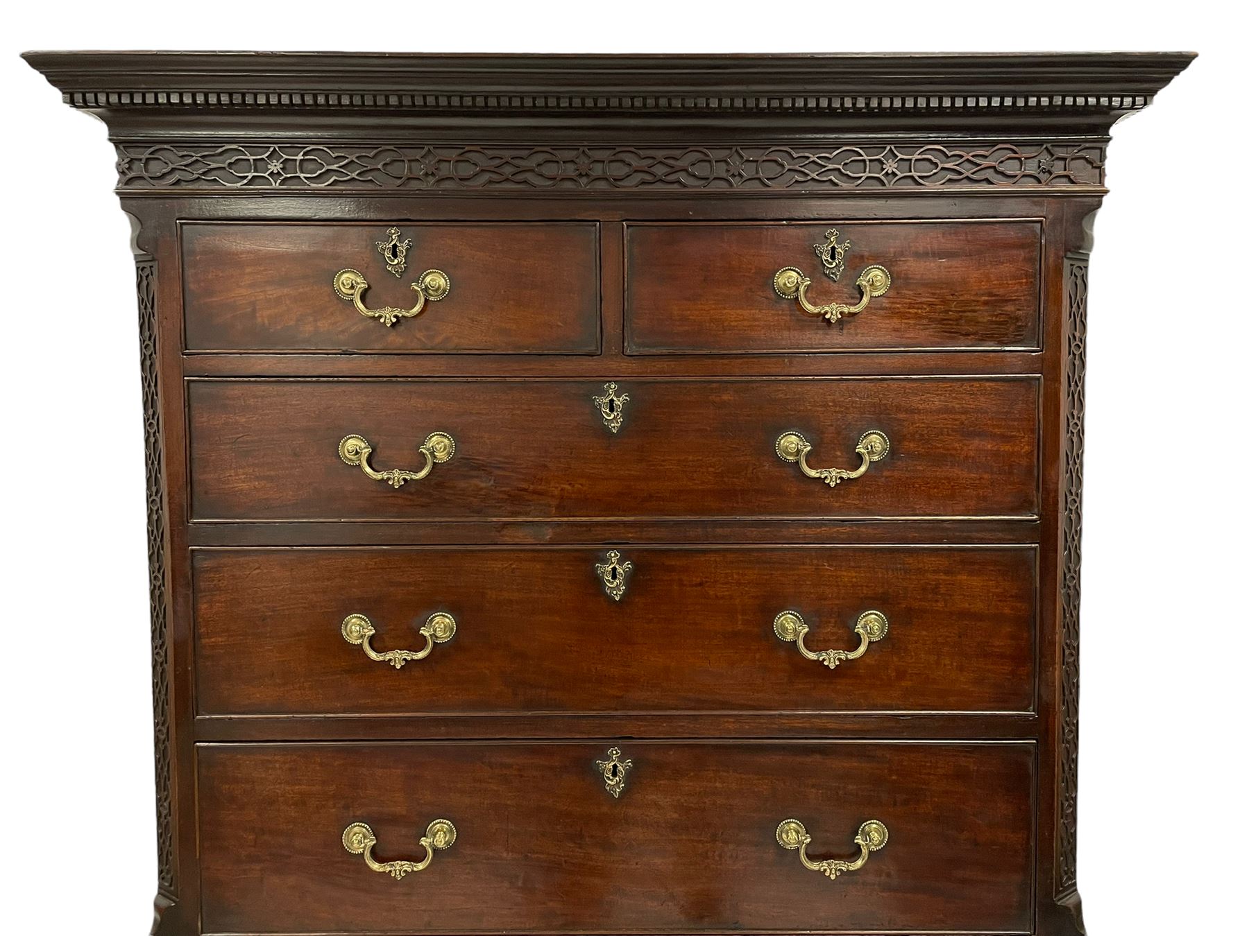 George III mahogany chest on chest - Image 2 of 7