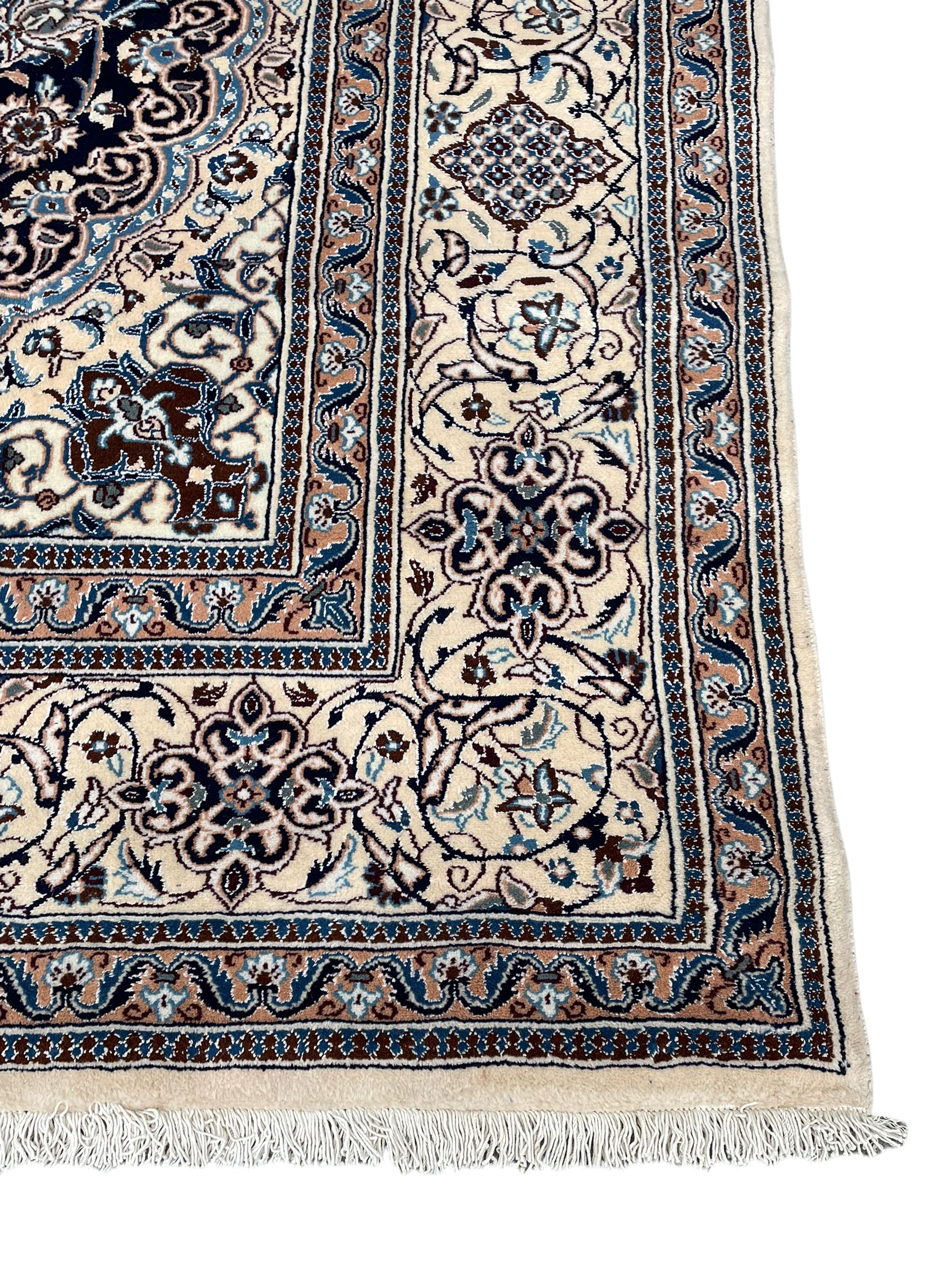 Persian Nain ivory ground rug - Image 2 of 6