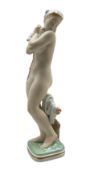 Royal Copenhagen overglazed group 'Girl Bathing' designed by Gerhard Henning no. 2428