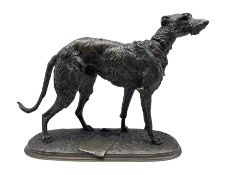 Arthur Waagen (German 1833-1898): Bronze of the Irish Wolfhound 'Gelert'