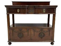 Maple & Co. - late Victorian walnut buffet sideboard