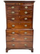 George III mahogany chest on chest