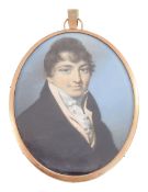 George Engleheart (British 1752-1829) Portrait miniature upon ivory Head and shoulder portrait of