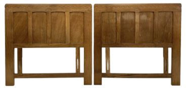 'Oakleafman' pair oak 3' single bed headboards