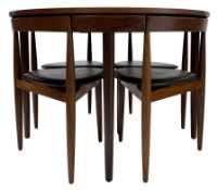 Hans Olsen for Frem Rølje - circa. 1960s 'Roundette' teak dining table, circular extending top