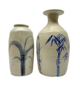 Jeremy Leach (British 1941-): Two Lowerdown Pottery Stoneware vases