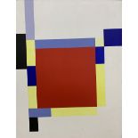 Jack Hellewell (Northern British 1920-2000): Abstract Square Colour Block Composition