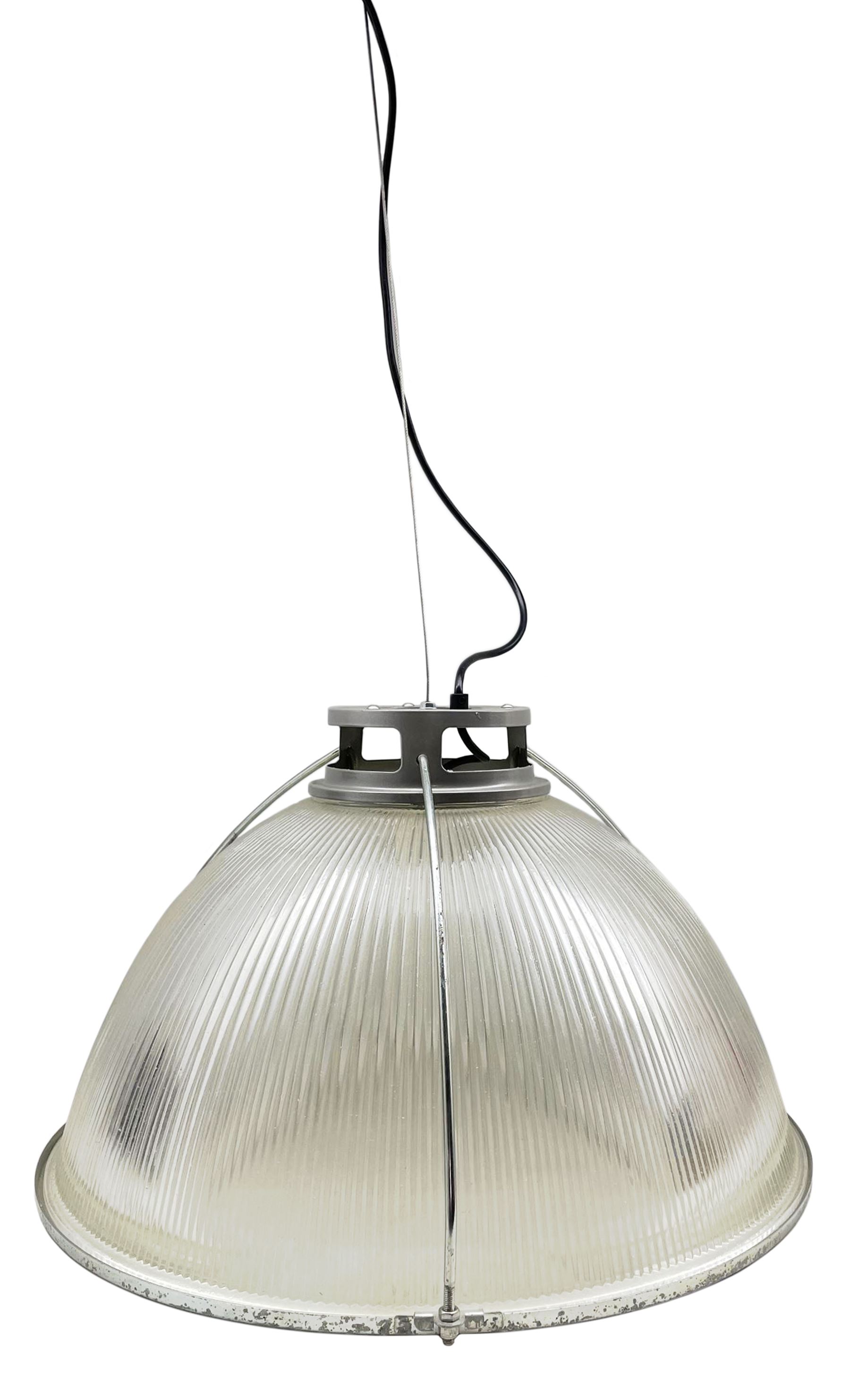 Dutch Design Hollands Licht (Eikelenboom Est.1968) industrial style pressed glass and aluminium pend