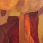 June Frickleton (Scottish contemporary): Abstract in Shades of Orange
