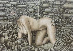 Elson (British contemporary): Sci Fi Mechanical Female Nude