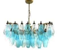 Murano Poliedri chandelier designed by Carlo Scarpa for Venini