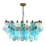 Murano Poliedri chandelier designed by Carlo Scarpa for Venini