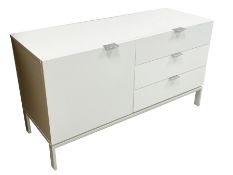 MADE.COM - 'Marcell' white gloss and burnished metal sideboard