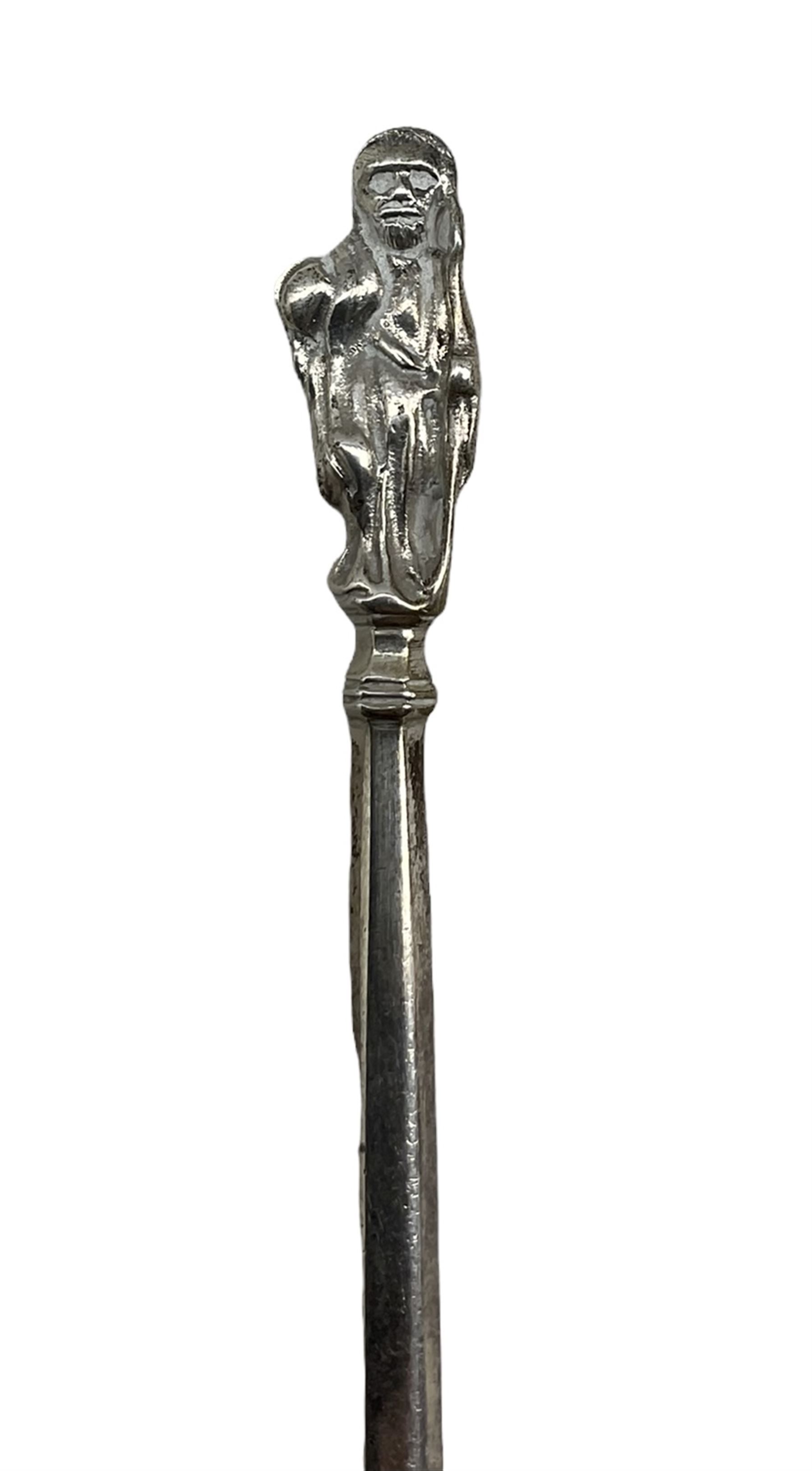 Pair of silver Apostle spoons - Image 7 of 7