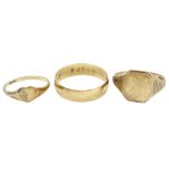 Gold signet ring