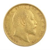 King Edward VII 1906 gold full sovereign coin