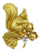 Cropp & Farr 18ct gold squirrel brooch