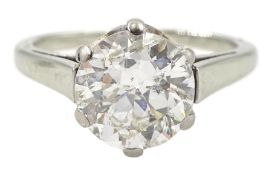 18ct white gold single stone round cut diamond ring