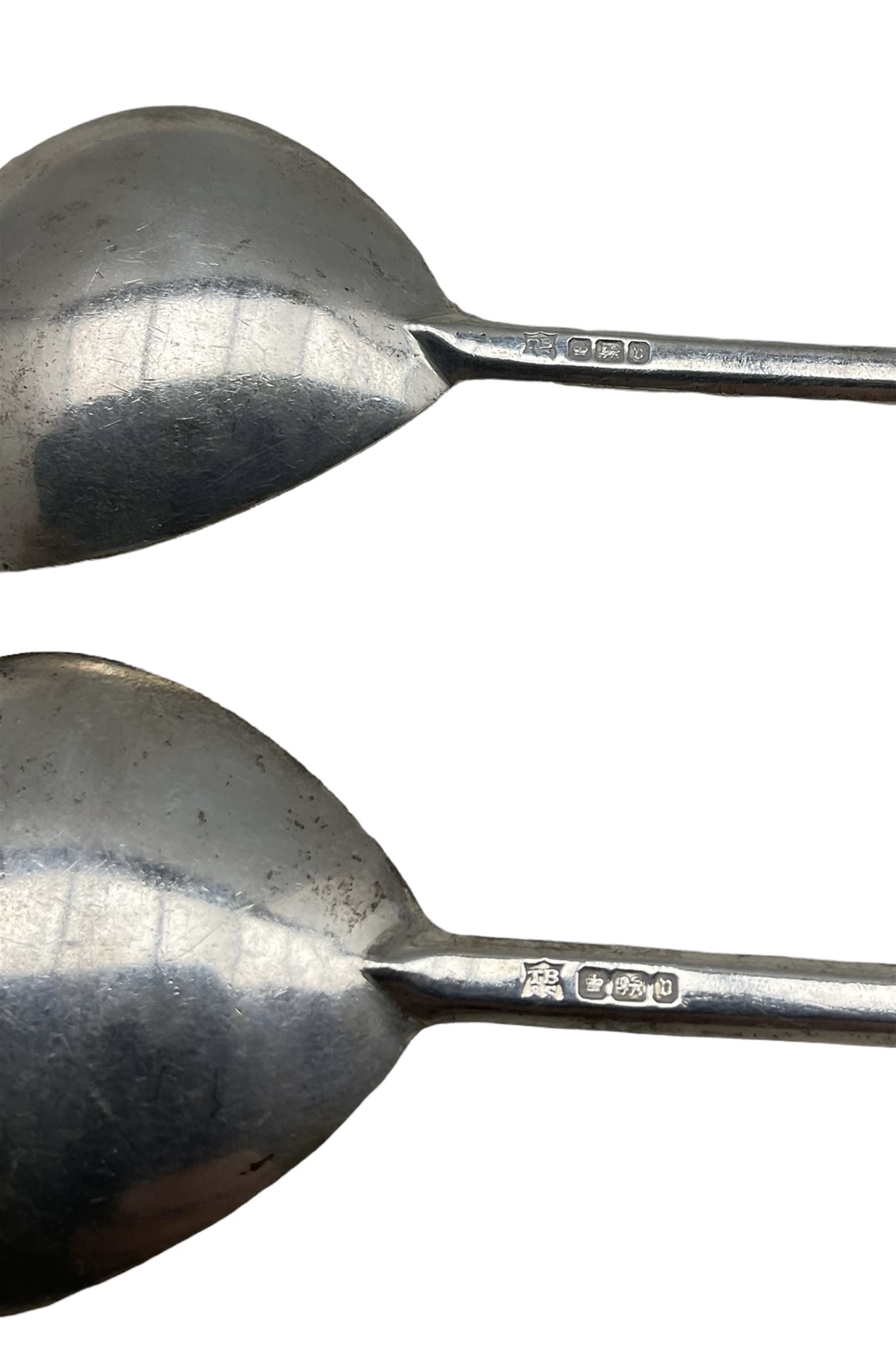 Pair of silver Apostle spoons - Image 4 of 7