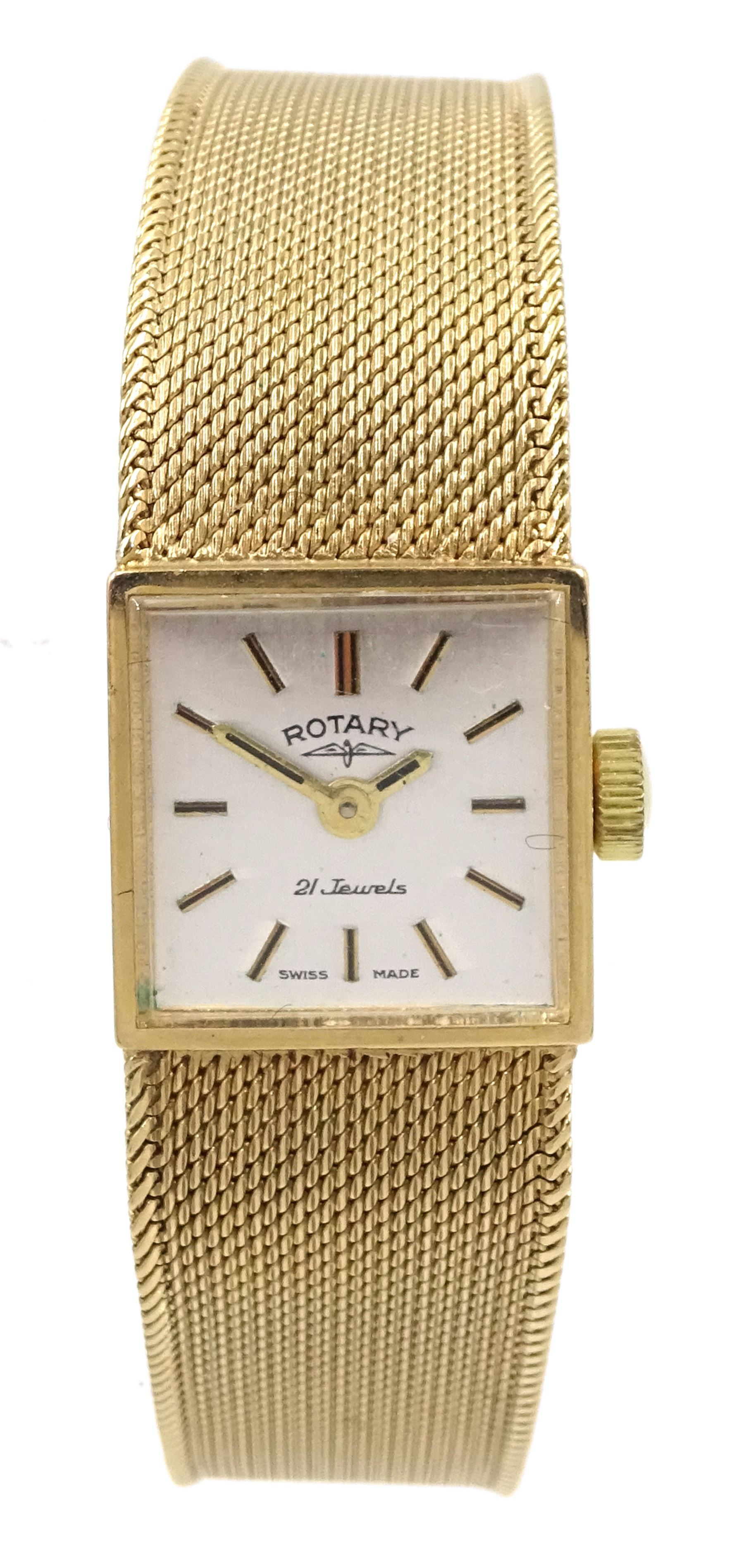 Rotary ladies 9ct gold 21 jewels manual wind wristwatch