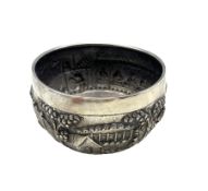 19th century Chinese white metal bowl