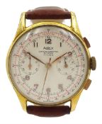 Aidix gentleman's gold-plated and stainless steel manual wind chronograph wristwatch