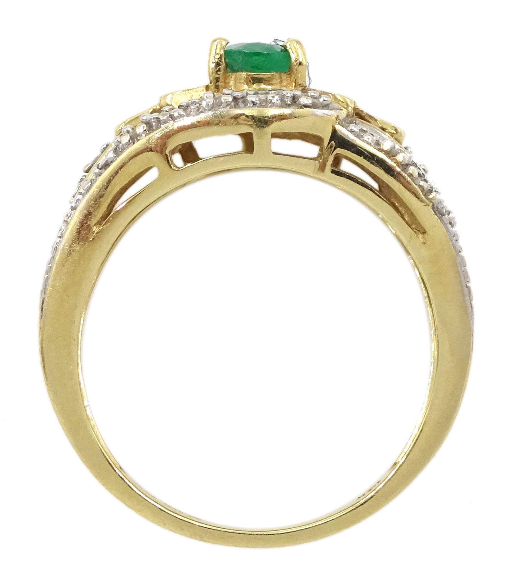 14ct gold oval cut emerald - Image 4 of 4