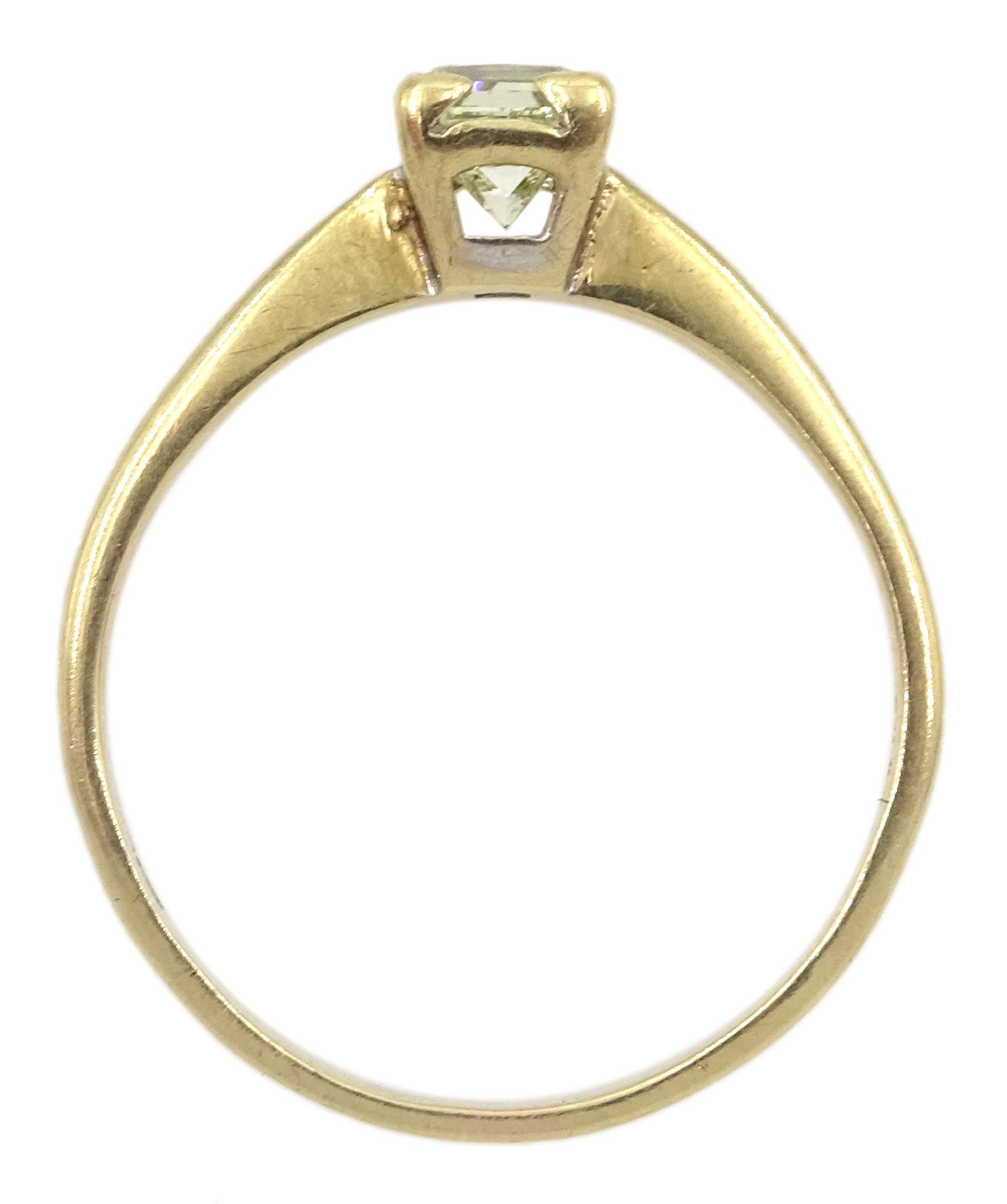 9ct gold single stone princess cut diamond ring - Image 4 of 4