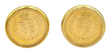 Pair of Queen Elizabeth II 2002 gold shield back half sovereign coins