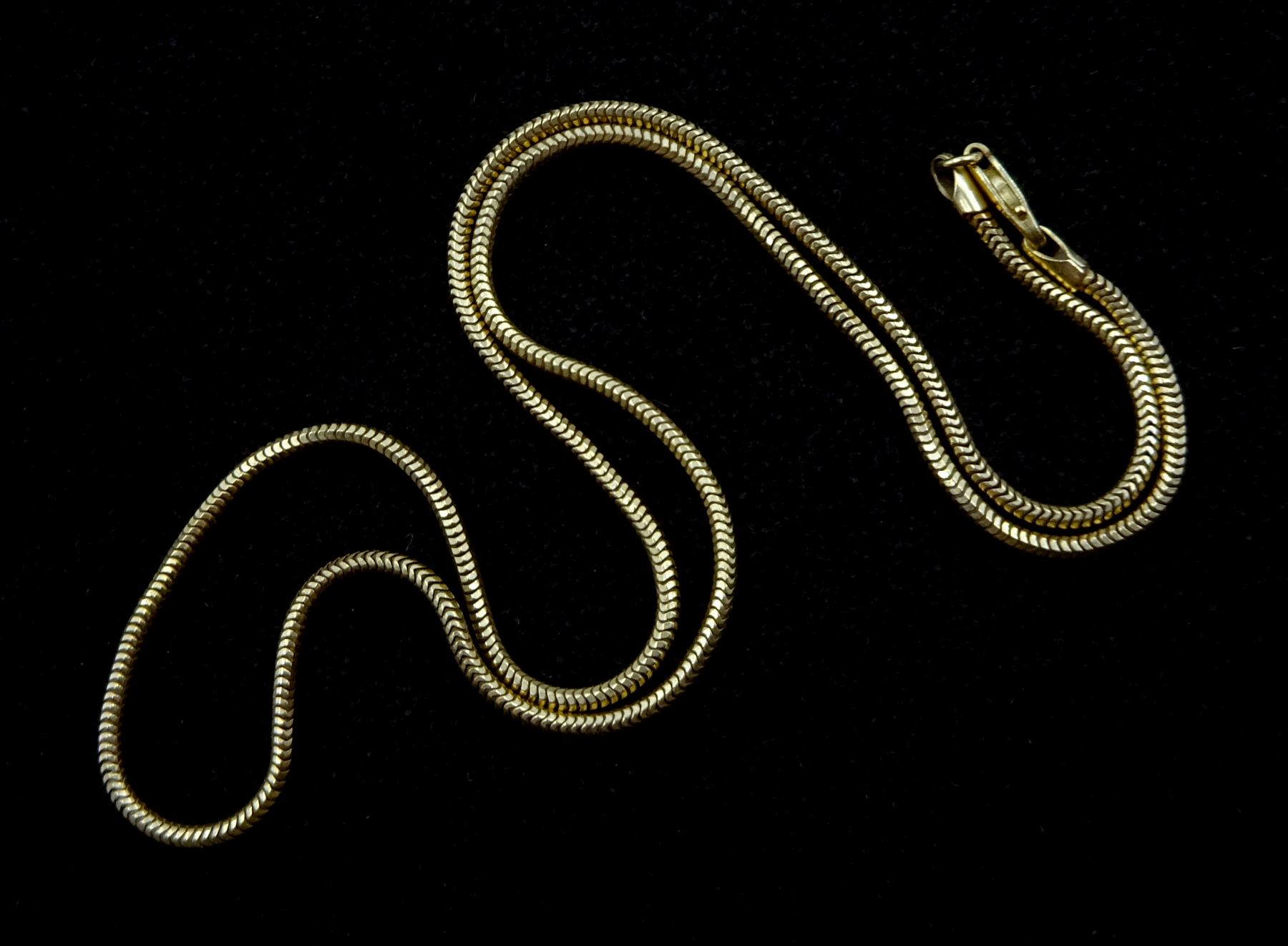 9ct gold snake link necklace - Image 2 of 2