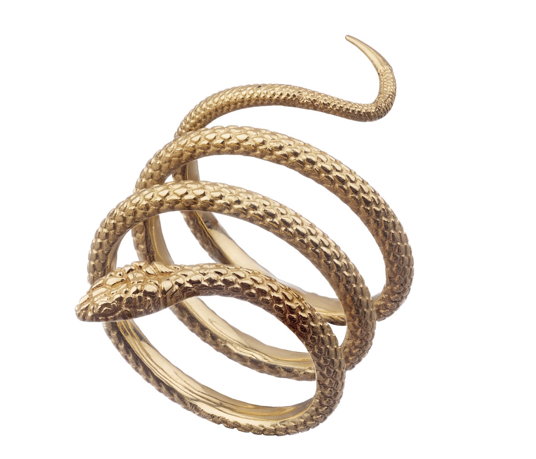 18ct gold textured snake ring - Image 2 of 2