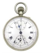 Watkins Queen Bee chrome exposure meter keyless chronograph pocket watch