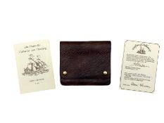 Leather wallet produced from leather recovered from the cargo of the Brigantine "Die Fraumetta Catha